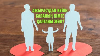 Aжырасу кезинде бала кимде калады