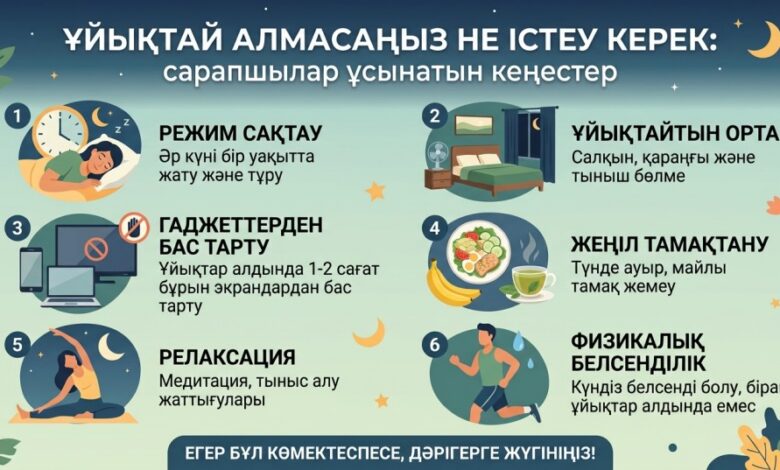 ұйықтай алмағанда не істеу керек